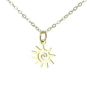 Gold sun necklace, dainty minimalist sunshine jewelry